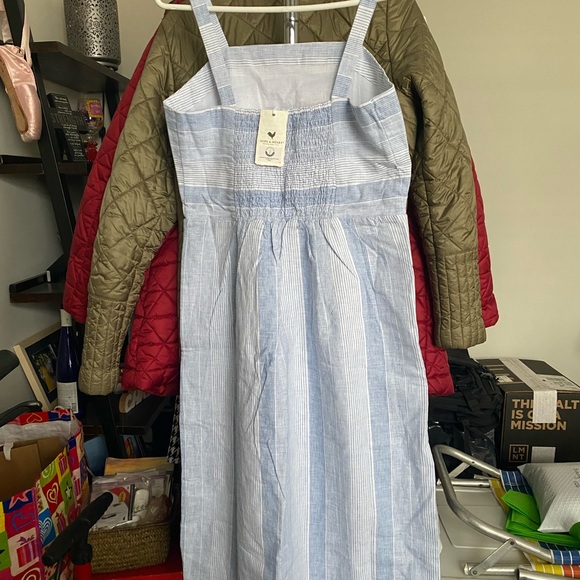 Striped Blue and White Sundress - Picture 2 of 4